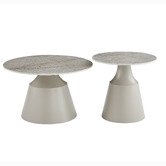 Keys Road Designs 2 Piece Shara Round Ceramic Coffee Table Set