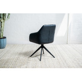 Keys Road Designs Alexei Faux Leather Swivel Dining Chairs