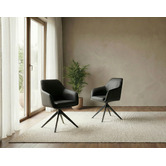 Keys Road Designs Alexei Faux Leather Swivel Dining Chairs