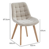 Keys Road Designs Fresno Chenille Dining Chairs
