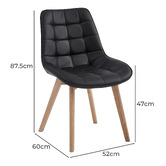 Keys Road Designs Fresno Faux Leather Dining Chairs