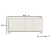 Keys Road Designs Milford Ceramic &amp; Glass Sideboard