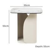 Keys Road Designs Milford Ceramic &amp; Glass Side Table