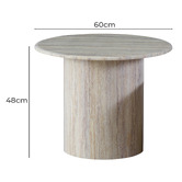 Keys Road Designs Staten Marble Side Table
