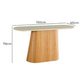 Keys Road Designs Wesley Travertine-Look Console Table