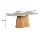 Keys Road Designs Wesley Travertine-Look Dining Table