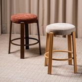 Keys Road Designs 63.5cm Orin Chenille Bar Stools