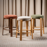 Keys Road Designs 63.5cm Orin Chenille Bar Stools