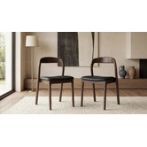 Keys Road Designs Dovian Faux Leather Dining Chairs