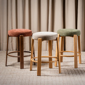 Keys Road Designs 63.5cm Orin Chenille Bar Stools