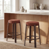 Keys Road Designs 63.5cm Orin Chenille Bar Stools