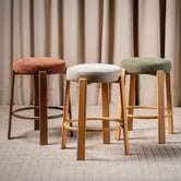 Keys Road Designs 63.5cm Orin Chenille Bar Stools