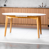 Keys Road Designs Brier Rubberwood Extendable Dining Table