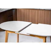Keys Road Designs Brier Rubberwood Extendable Dining Table