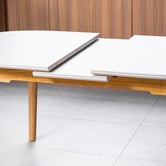 Keys Road Designs Brier Rubberwood Extendable Dining Table