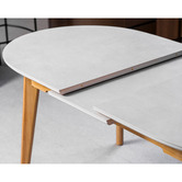 Keys Road Designs Brier Rubberwood Extendable Dining Table
