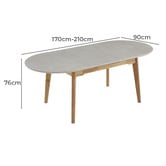 Keys Road Designs Brier Rubberwood Extendable Dining Table