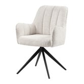 Keys Road Designs Karter Swivel Chenille Dining Chairs