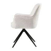 Keys Road Designs Karter Swivel Chenille Dining Chairs