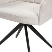 Keys Road Designs Karter Swivel Chenille Dining Chairs