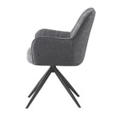 Keys Road Designs Karter Swivel Chenille Dining Chairs