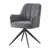 Keys Road Designs Karter Swivel Chenille Dining Chairs