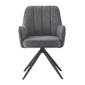 Keys Road Designs Karter Swivel Chenille Dining Chairs