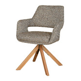 Keys Road Designs Kassi Chenille Swivel Dining Chairs