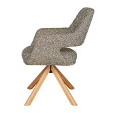 Keys Road Designs Kassi Chenille Swivel Dining Chairs