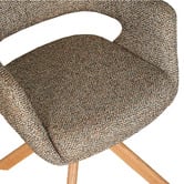 Keys Road Designs Kassi Chenille Swivel Dining Chairs