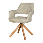Keys Road Designs Kassi Chenille Swivel Dining Chairs