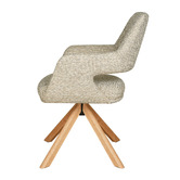 Keys Road Designs Kassi Chenille Swivel Dining Chairs