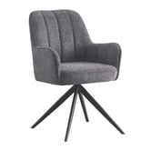 Keys Road Designs Karter Swivel Chenille Dining Chairs