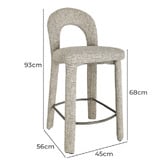 Keys Road Designs 68cm Kydan Chenille Bar Stools