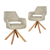 Keys Road Designs Kassi Chenille Swivel Dining Chairs