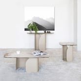 Keys Road Designs Milford Rectangular Ceramic &amp; Glass Coffee Table