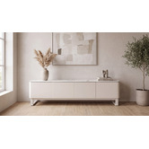 Keys Road Designs 180cm Milford Ceramic &amp; Glass Lowline TV Unit