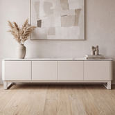 Keys Road Designs 180cm Milford Ceramic &amp; Glass Lowline TV Unit