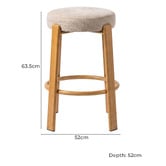 Keys Road Designs 63.5cm Orin Chenille Bar Stools