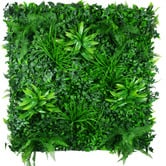 Botanic Artisan 100cm Square Green Tropics Faux Foliage Wall Panel