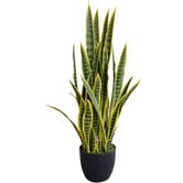 Botanic Artisan 100cm Yellow Potted Faux Mother In Law Plant
