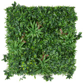 Botanic Artisan 100cm Square Green Meadows Faux Foliage Wall Panel