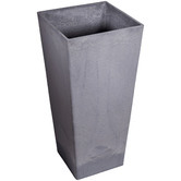 Botanic Artisan Tall Grey Tapered Square Plant Pot