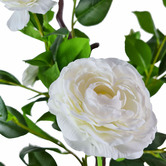 Botanic Artisan 100cm Potted Faux Flowering Natural White Camellia Tree