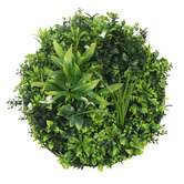 Botanic Artisan 50cm Faux Flowering White Green Wall Disc