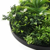 Botanic Artisan 50cm Faux Flowering White Green Wall Disc