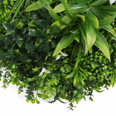 Botanic Artisan 50cm Faux Flowering White Green Wall Disc