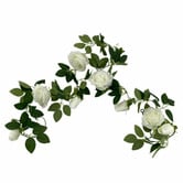 Botanic Artisan 190cm Faux White Flowering Rose Garland