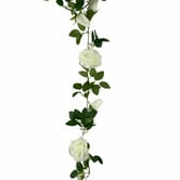 Botanic Artisan 190cm Faux White Flowering Rose Garland