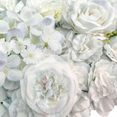 Botanic Artisan 60cm White Faux Mixed Flower Wall Panel